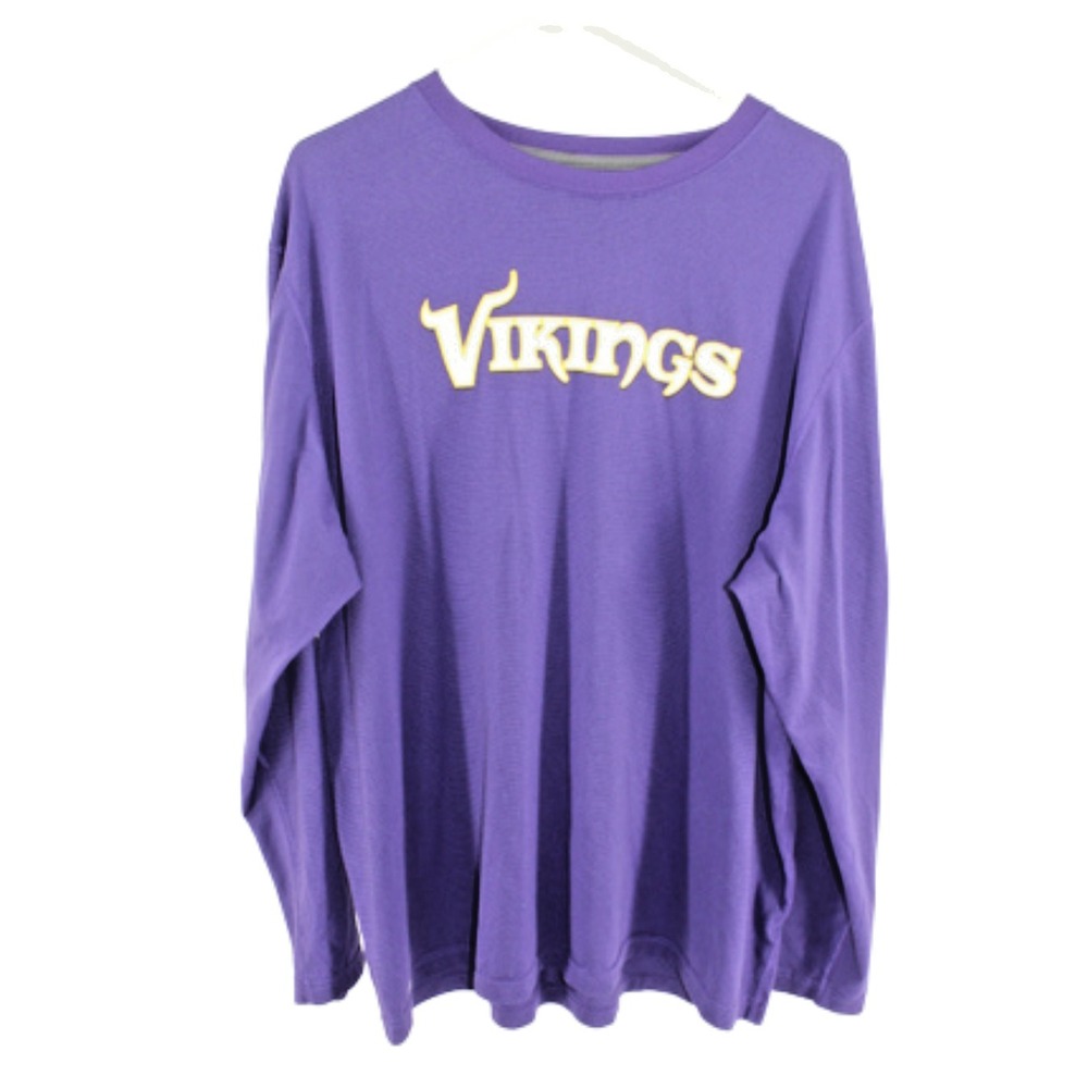 Nike Dri Fit Minnesota Vikings Shirt XXL Purple Long Sleeve NFL Football Mens
